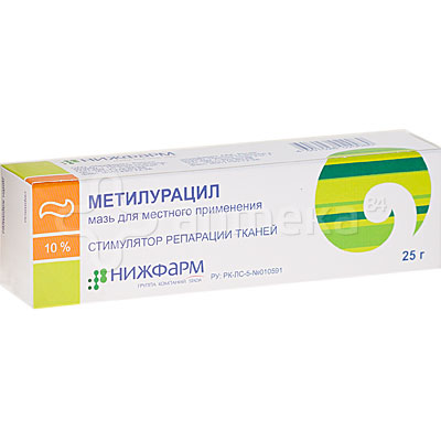 Метилурацил 10% 25г мазь Производитель: Россия Нижфарм